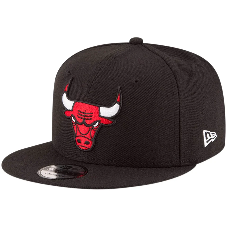 Food-Grade Chicago Bulls New Era Official Team Color 9FIFTY Adjustable Snapback Hat - Black - OSFA
