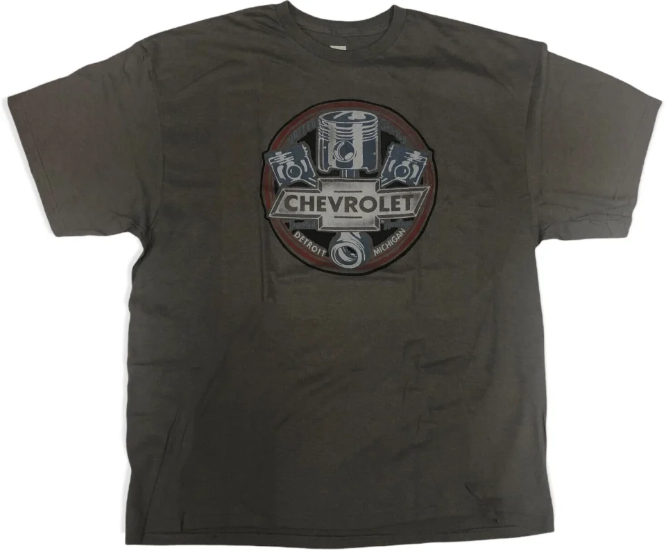 Frosted Popular Chevrolet Detroit Michigan Men's Classic Pistons T-Shirt (2X)