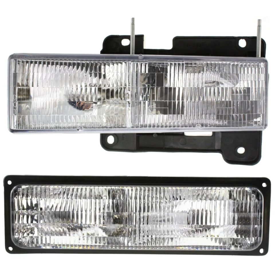 Supreme Home Headlights Driving Head lights Headlamps Set of 2 Driver Left Side for GMC Pair