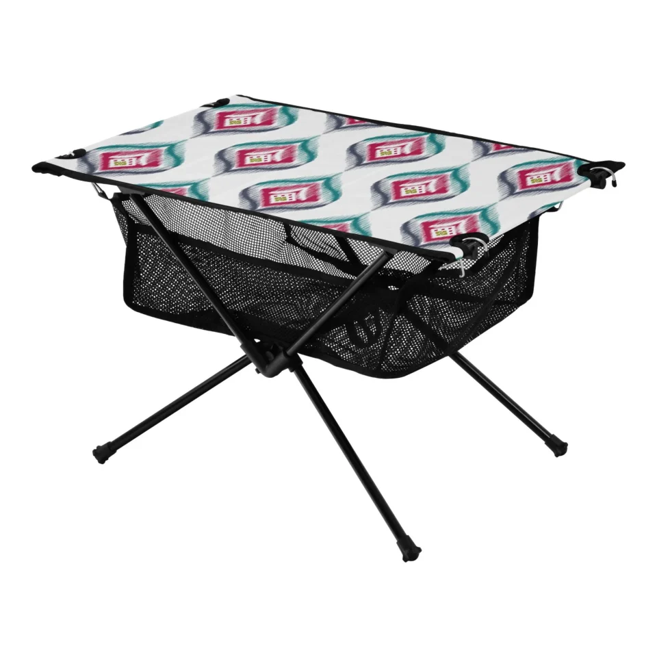 Thickened Durable Tribal Indian Mandala Ethnic Camping Folding Table Portable Beach Table with Storage Bag Compact Picnic Table for Outdoor Travel Fishing BBQ