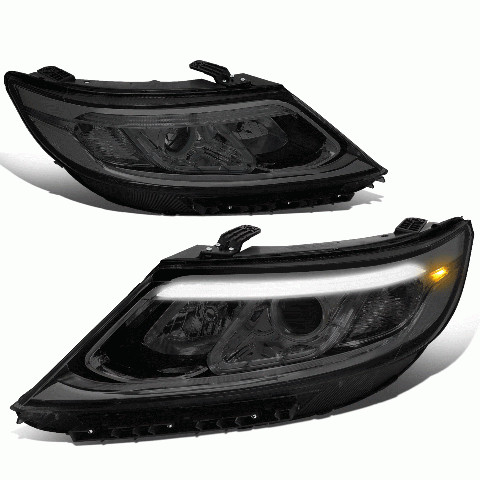 Healthy Baking 14-15 Sorento EX SX Pair LED DRL Bar Smoked/Clear Projector Headlights Lamps