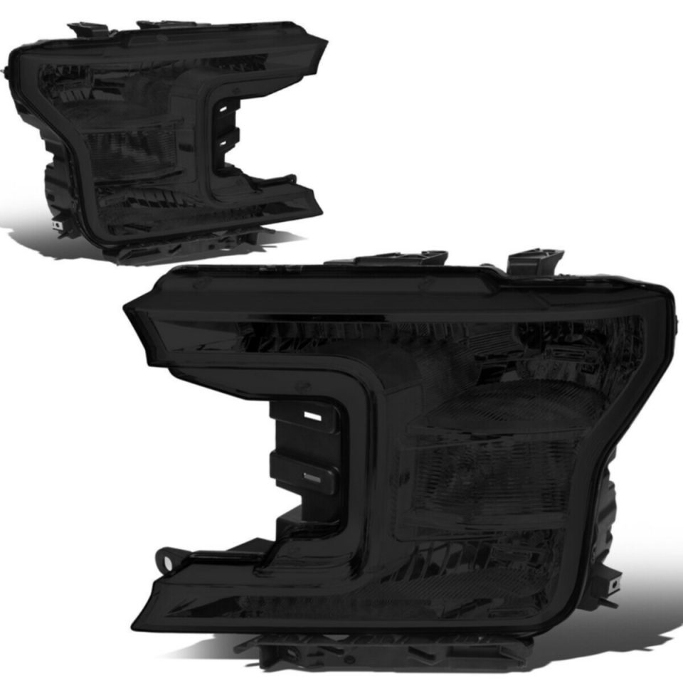Bamboo Storage 18-20 d F150 OE Style Smoked Housing Clear Side Driving Headlight Lamps
