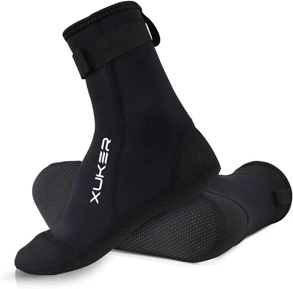 Popular Leak-Proof XUKER Neoprene Water Socks 3mm, Sand Proof Beach Volleyball Socks Water Shoes Diving Boots for Outdoor Water Sports