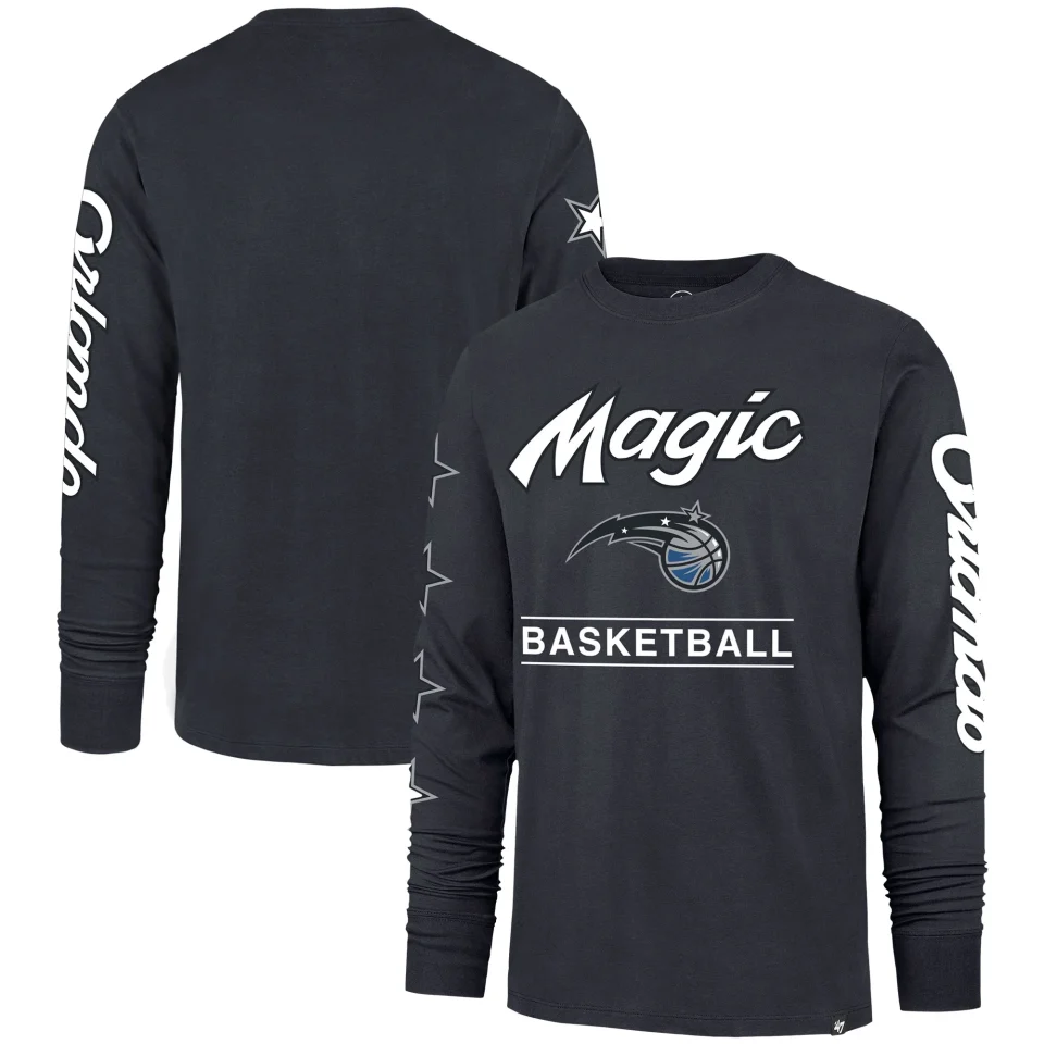 Food-Grade Space-Saving Men's '47 Charcoal Orlando Magic 2023/24 City Edition Triplet Franklin Long Sleeve T-Shirt