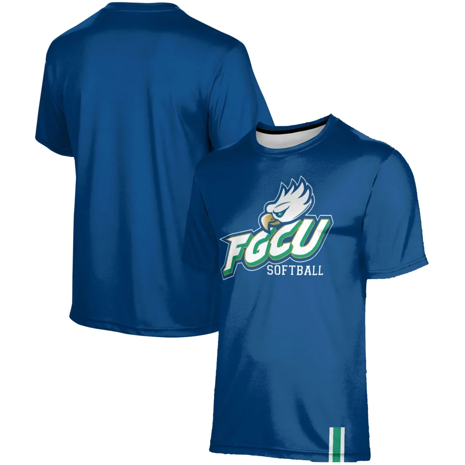 Value Upgraded Men's ProSphere Blue Florida Gulf Coast Eagles Softball Logo T-Shirt