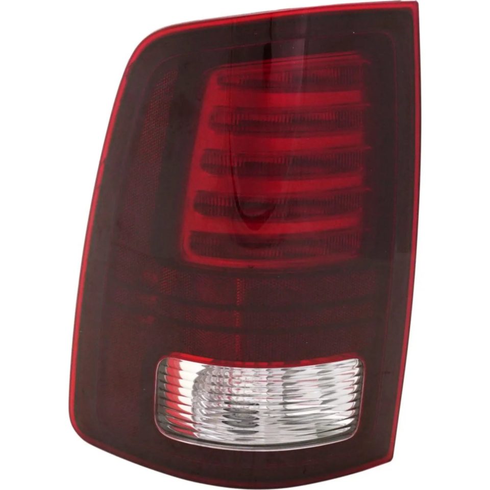 BPA-Free Tail Light For 2013-18 Ram 1500 Left LED Black Interior Clear & Red w/Bulb CAPA