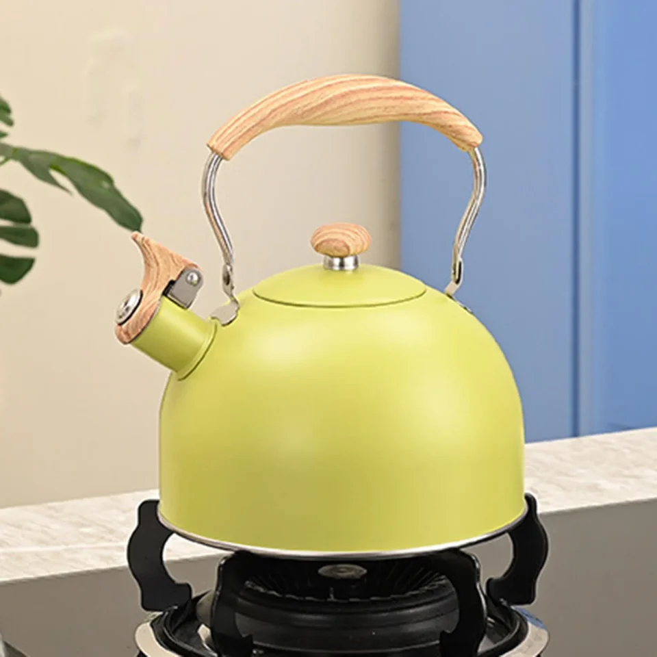 Storage LOVIVER Whistling Kettle Teapot with Ergonomic Handle Portable Large Capacity Water Kettle Teakettles for Hiking Outdoor Home Kitchen