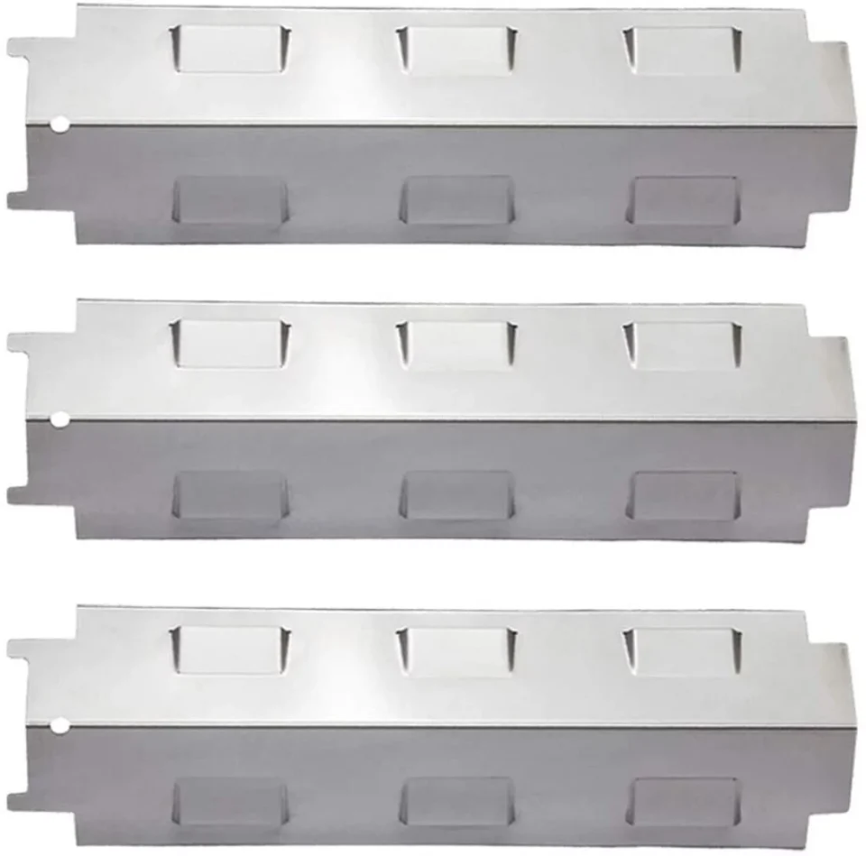 Ceramic Set of three heat plates for Gas Grill Models from Char-broil, Grill King, Brinkmann, Kenmore, Thermos and other manufacturers