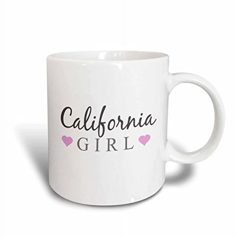 Upgraded California Girl - home state pride - USA - United States of America text and cute girly pink hearts 15oz Mug mug-161837-2