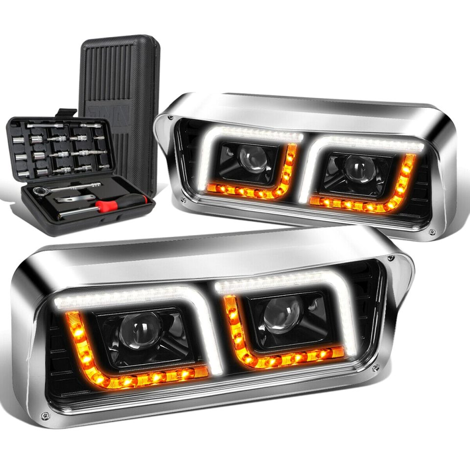 Select Value 1981-2019 Western Star 4800 Kenworth W900 LED Turn Signal Headlight+Tool Box