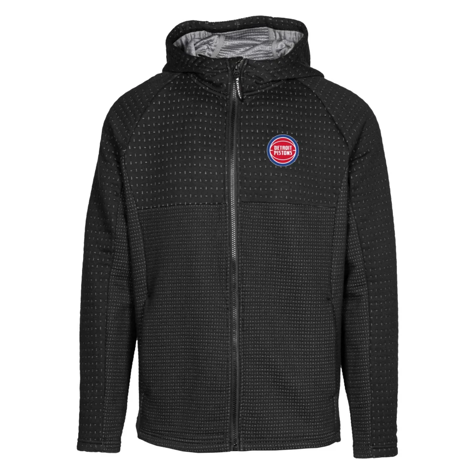 Bamboo Value Men's Levelwear Black Detroit Pistons Durham Insignia Core Full-Zip Hoodie