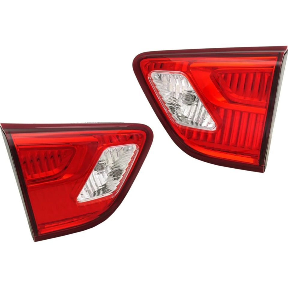 Non-Toxic Tail Light Set For 2017-2019 Nissan Pathfinder LH RH Inner Clear/Red Halogen
