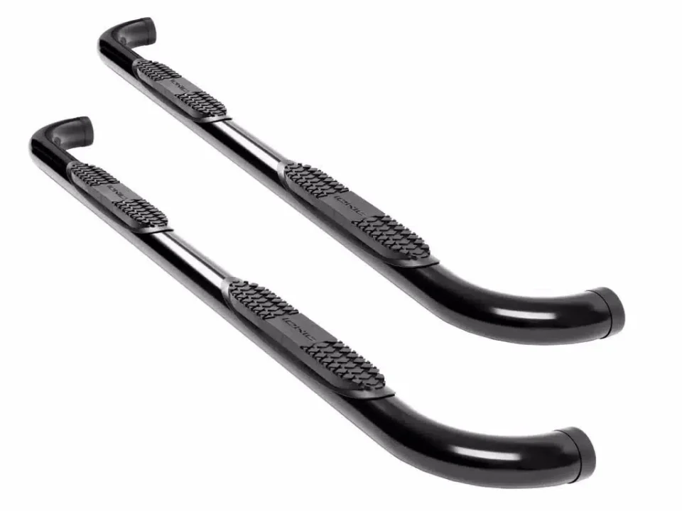 Non-Toxic Ionic by RealTruck Pro Series 3 Black Nerf Bars Compatible with 2007-2017 Toyota Tundra Double Cab