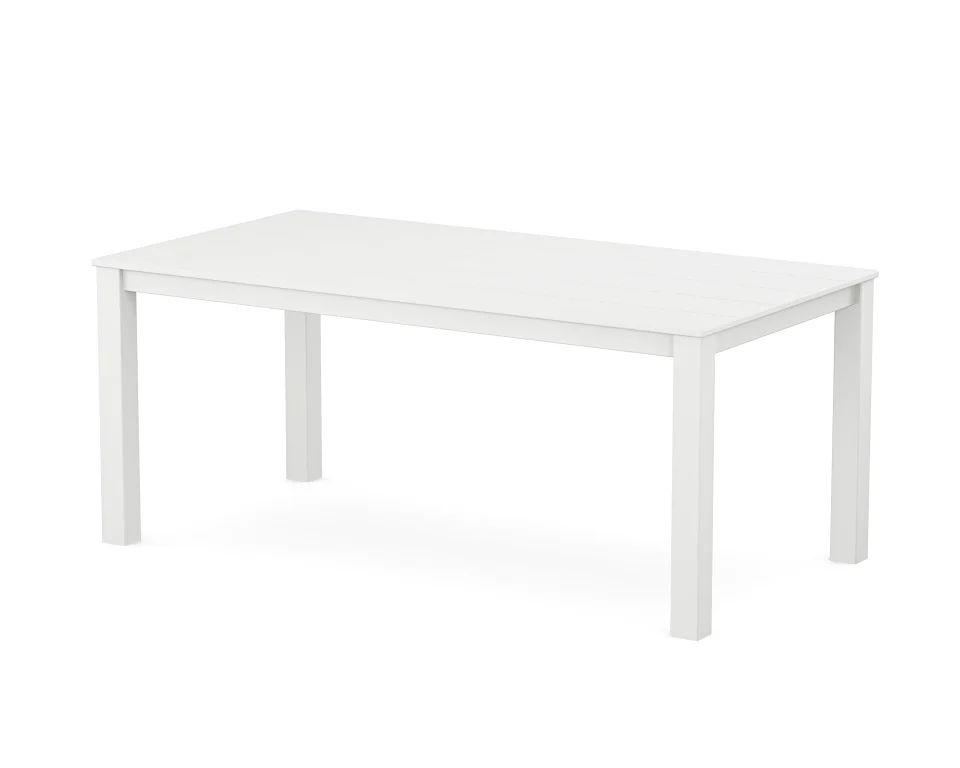 Clear POLYWOOD Parsons 38 X 72 Dining Table in White