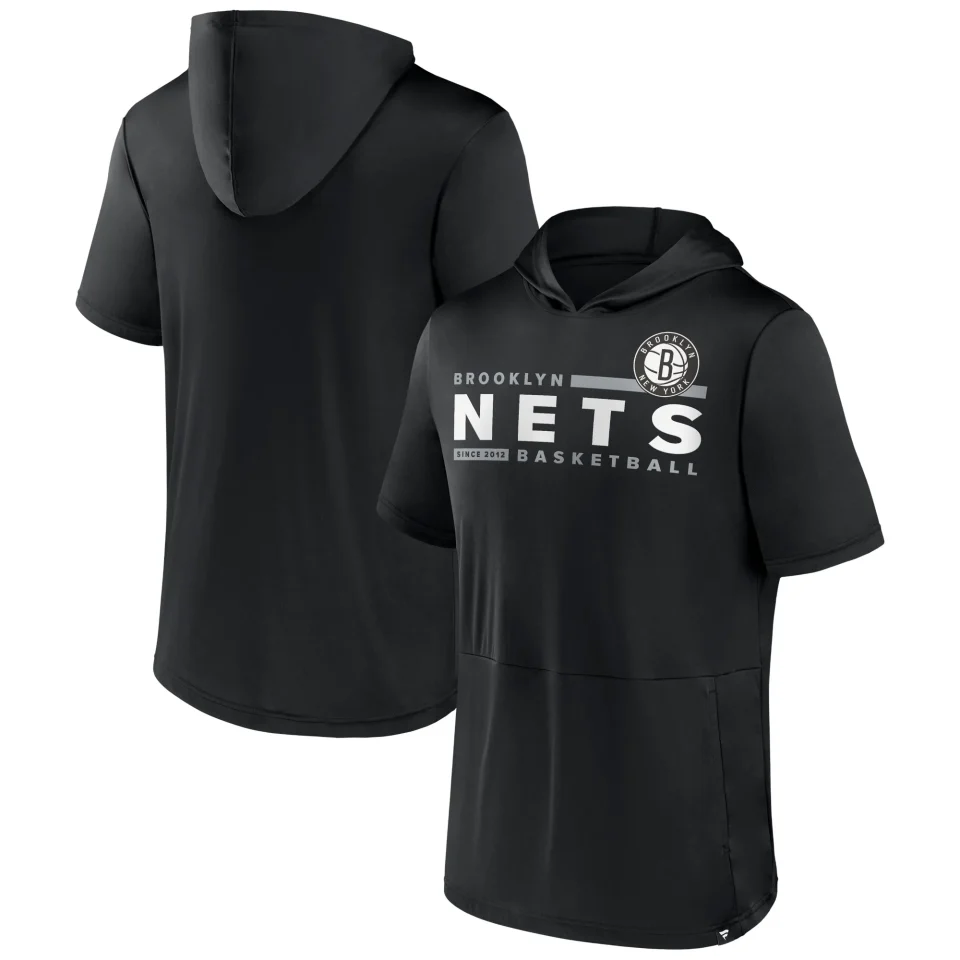 Non-Toxic Upgraded Men's Fanatics Branded Black Brooklyn Nets Possession Hoodie T-Shirt