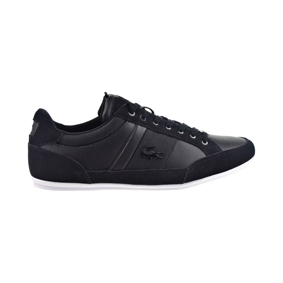 Popular Lacoste Chaymon 222 2 CMA Perforated Leather Men's Shoes Black 744cma0012-312