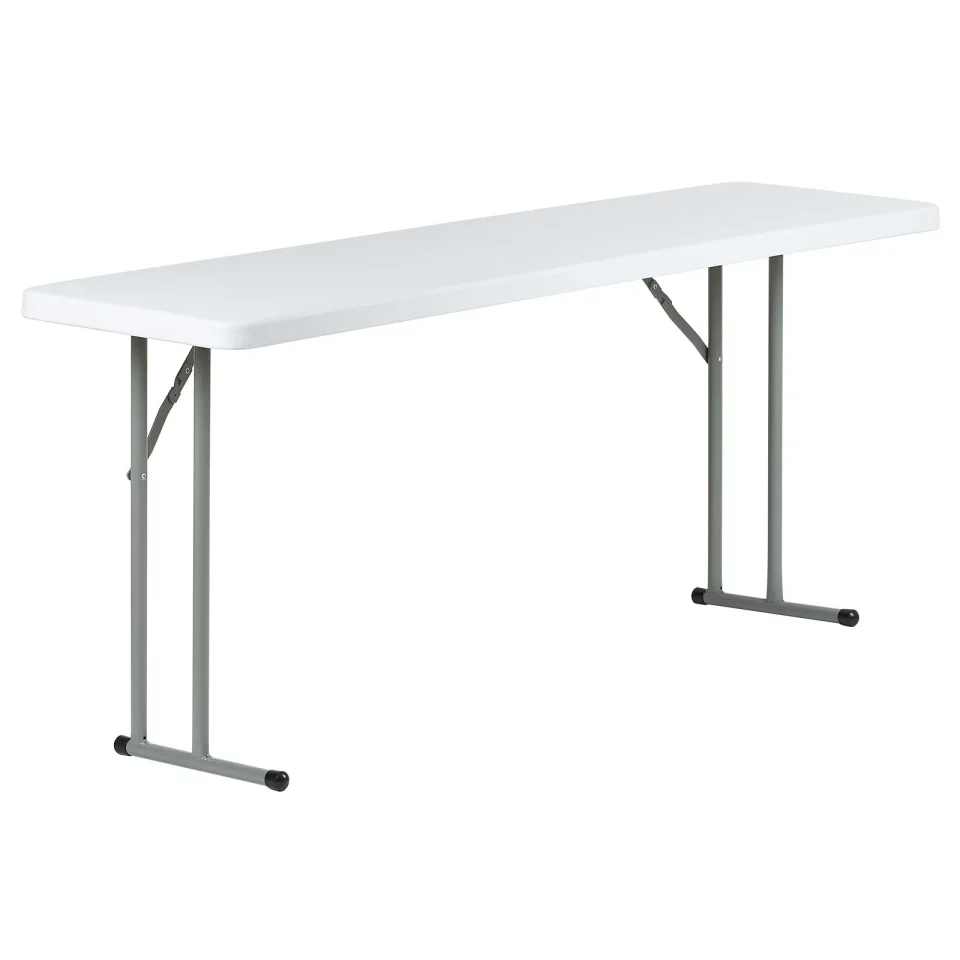 Core 6 ft Plastic Folding Training Table White