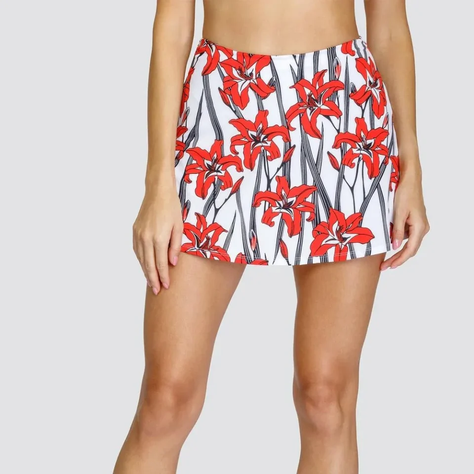 Glossy Tail Women`s Tulip 14.5 Inch Flounce Tennis Skort Lilium Majesty ( MEDIUM )