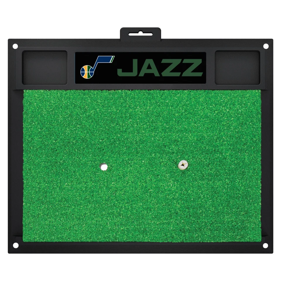 Natural Versatile NBA - Utah Jazz Golf Hitting Mat 20 x 17